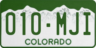 CO license plate 010MJI