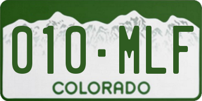 CO license plate 010MLF