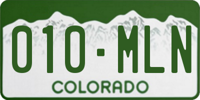 CO license plate 010MLN