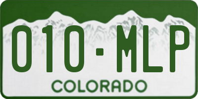 CO license plate 010MLP