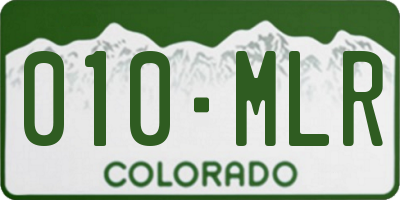 CO license plate 010MLR