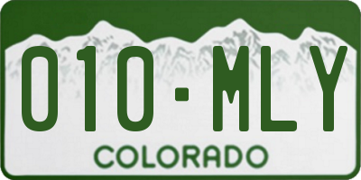CO license plate 010MLY