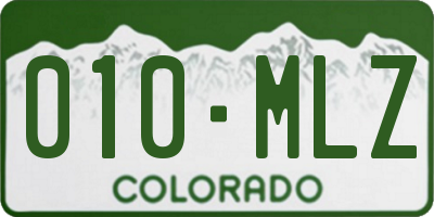 CO license plate 010MLZ