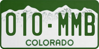 CO license plate 010MMB