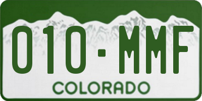 CO license plate 010MMF
