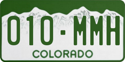 CO license plate 010MMH