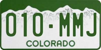 CO license plate 010MMJ