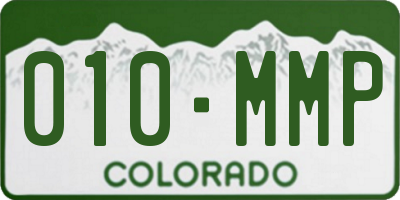 CO license plate 010MMP