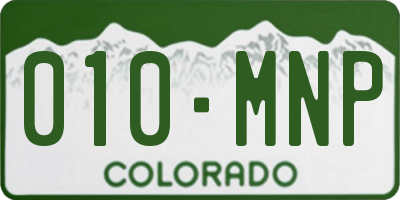 CO license plate 010MNP