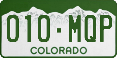 CO license plate 010MQP