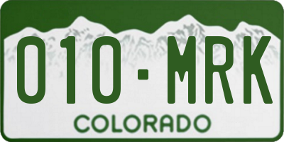 CO license plate 010MRK