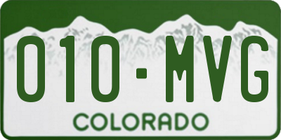 CO license plate 010MVG