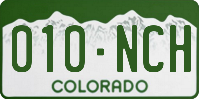 CO license plate 010NCH