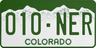 CO license plate 010NER