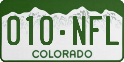 CO license plate 010NFL