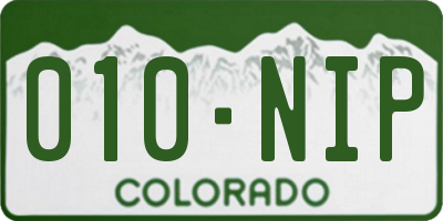 CO license plate 010NIP