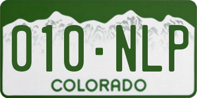 CO license plate 010NLP