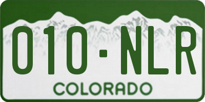 CO license plate 010NLR