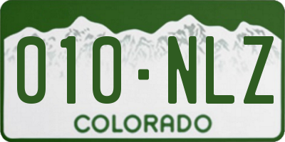 CO license plate 010NLZ