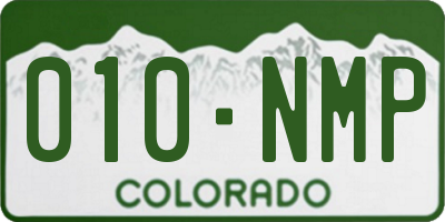 CO license plate 010NMP