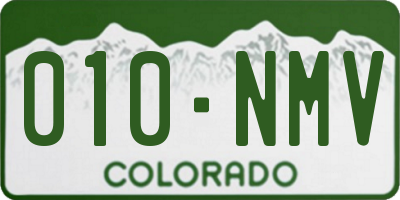 CO license plate 010NMV