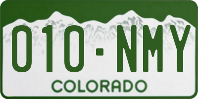 CO license plate 010NMY