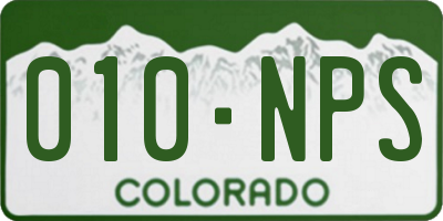 CO license plate 010NPS