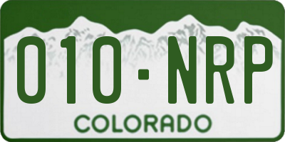 CO license plate 010NRP