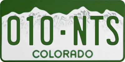 CO license plate 010NTS