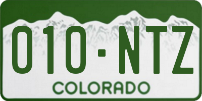 CO license plate 010NTZ