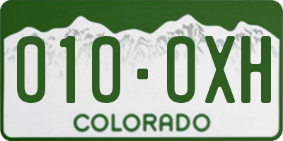 CO license plate 010OXH