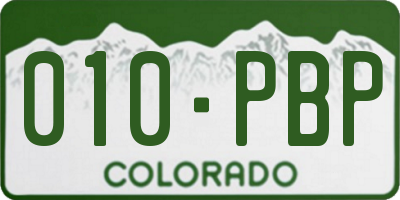 CO license plate 010PBP
