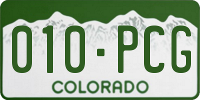 CO license plate 010PCG