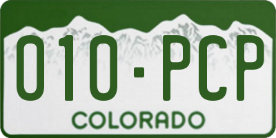 CO license plate 010PCP