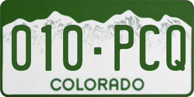 CO license plate 010PCQ