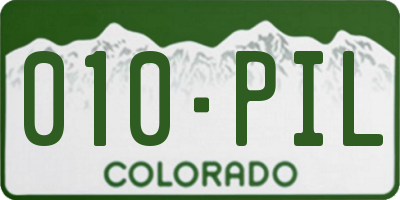 CO license plate 010PIL