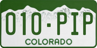 CO license plate 010PIP
