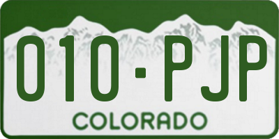 CO license plate 010PJP