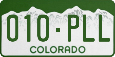 CO license plate 010PLL