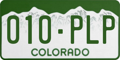 CO license plate 010PLP