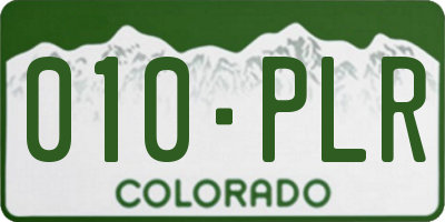 CO license plate 010PLR