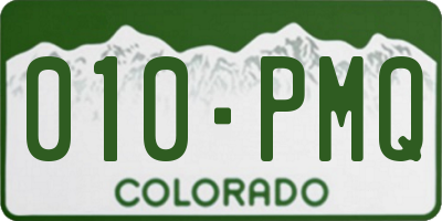 CO license plate 010PMQ