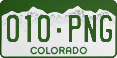 CO license plate 010PNG