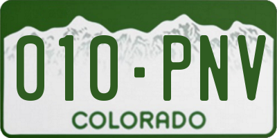 CO license plate 010PNV