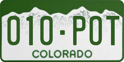 CO license plate 010POT