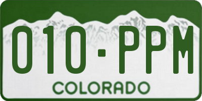 CO license plate 010PPM