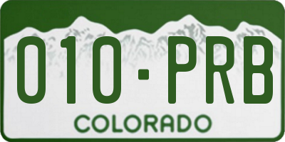 CO license plate 010PRB