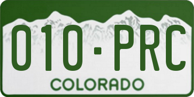 CO license plate 010PRC