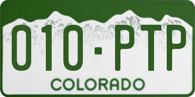 CO license plate 010PTP