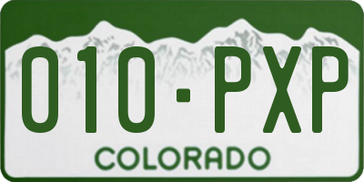 CO license plate 010PXP